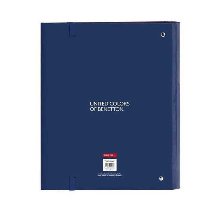 Carpeta de anillas Benetton Cool Azul marino 27 x 32 x 3.5 cm 1