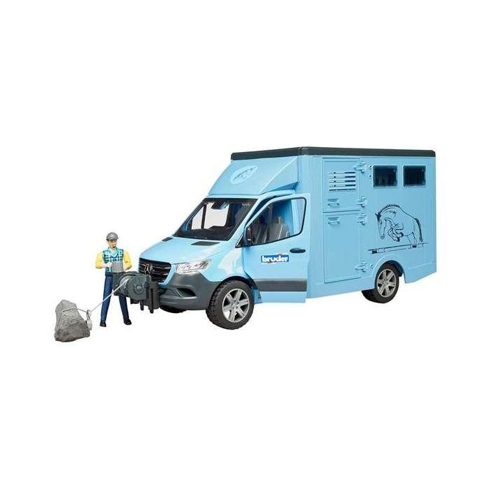 Bruder Mercedes Benz Sprinter Transporte Equino para 1 Caballo 43x17x22 cm 1
