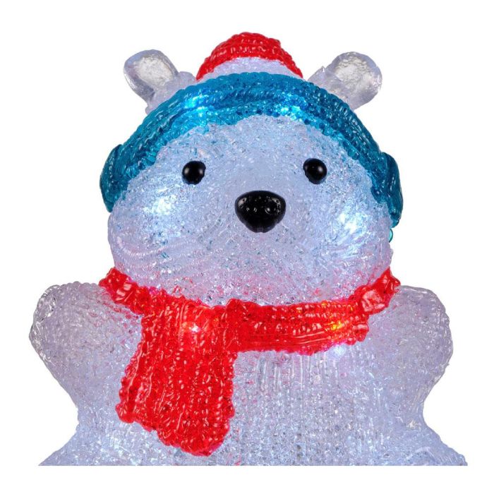 Lumineo Figura acrílica LED para interior 13x10x16cm, 16 LEDs, modelos surtidos (reno, santa, muñeco de nieve, oso) 10