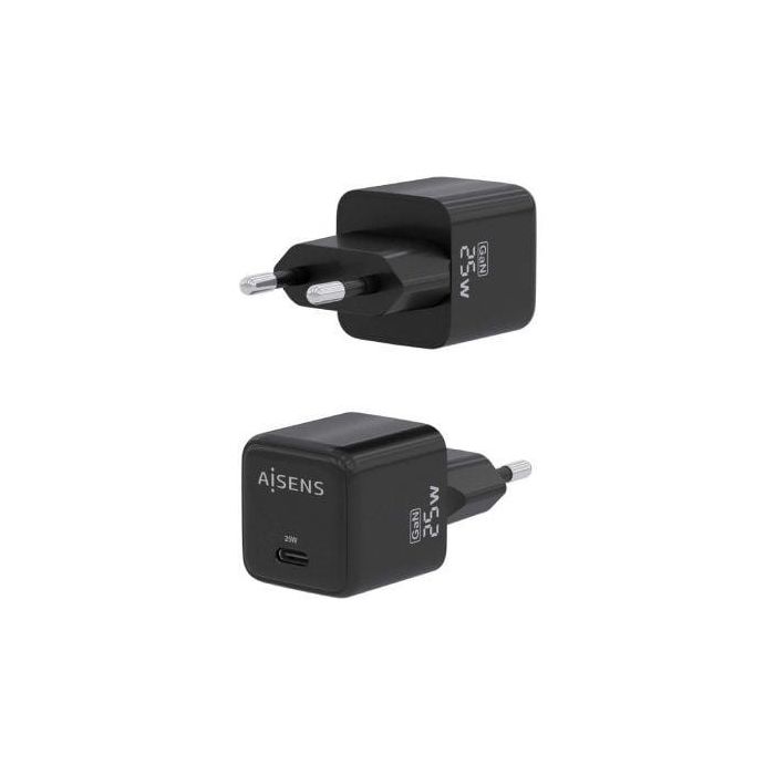 AISENS - CARGADOR GaN 25W, 1xUSB-C PD3.0 QC4.0, NEGRO 2 AISENS - CARGADOR GaN 25W, 1xUSB-C PD3.0 QC4.0, NEGRO 2