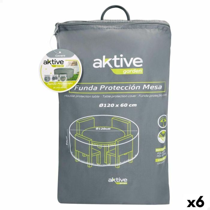 Funda Protectora Aktive Ø 120 cm Mesas 120 x 60 x 120 cm (6 Unidades) 2 Funda Protectora Aktive Ø 120 cm Mesas 120 x 60 x 120 cm (6 Unidades) 2