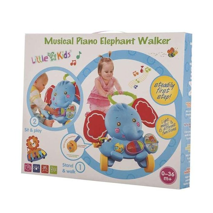 Creaciones Llopis Andador de Actividad Elefante Musical con Luces para Niños de 3 Años, 45x50x40cm Creaciones Llopis Andador de Actividad Elefante Musical con Luces para Niños de 3 Años, 45x50x40cm