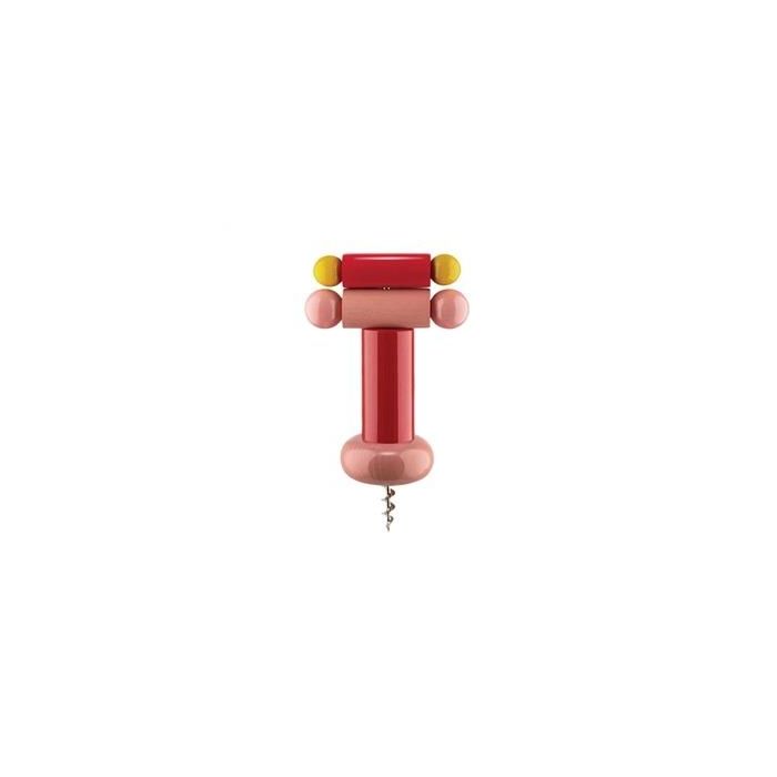 Ettore Sottsass Sacacorchos Rosa/Rojo/Amarillo 100 Vc ALESSI ES17 2