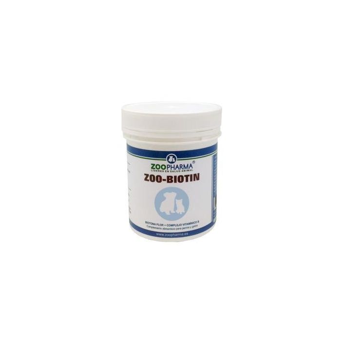 Zoopharma Veterinaria Zoo-Biotin Mascotas: Complemento para Piel, Pelo y Uñas con Biotina Pura 5000 mcg, 30 Tabletas