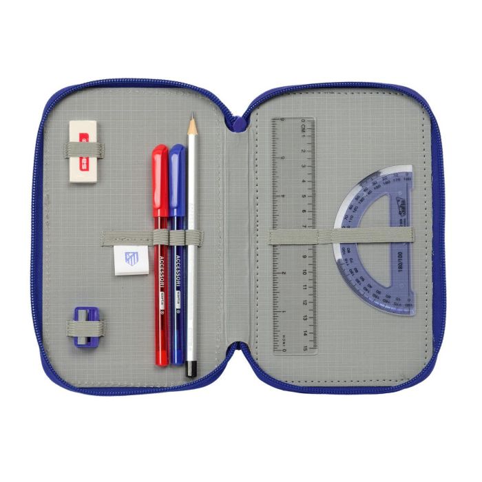 Plumier Triple Atlético Madrid Azul Blanco Rojo 12,5 x 19,5 x 5,5 cm 37 Piezas 2 Plumier Triple Atlético Madrid Azul Blanco Rojo 12,5 x 19,5 x 5,5 cm 37 Piezas 2