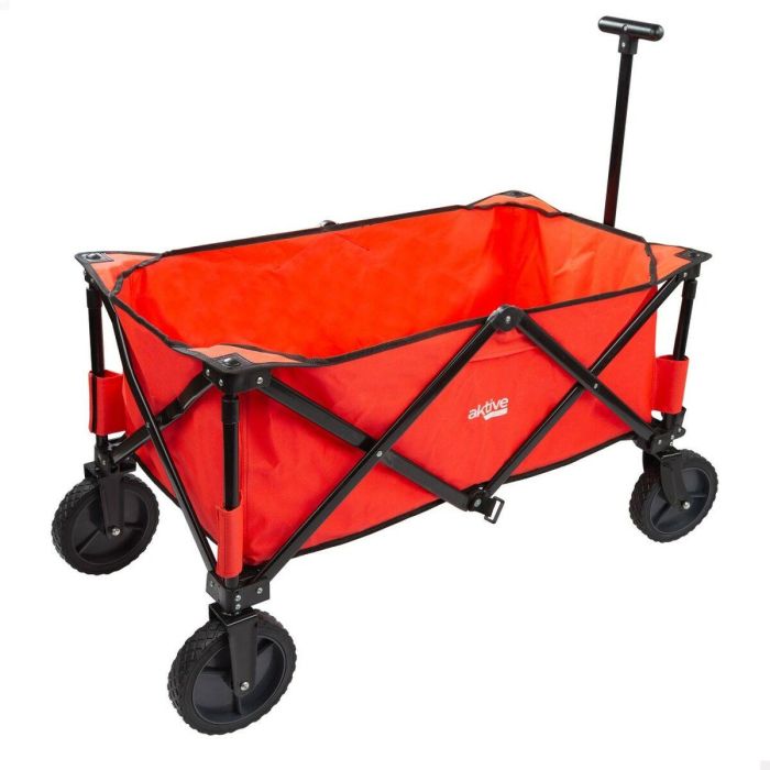 Carro portatodo playa rojo aktive . soporta 60kg 90x47x55/91cm