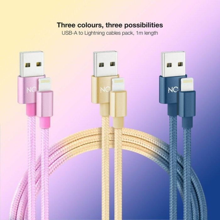 Cable Lightning NANOCABLE 10.10.0401-CO2 1 m 3