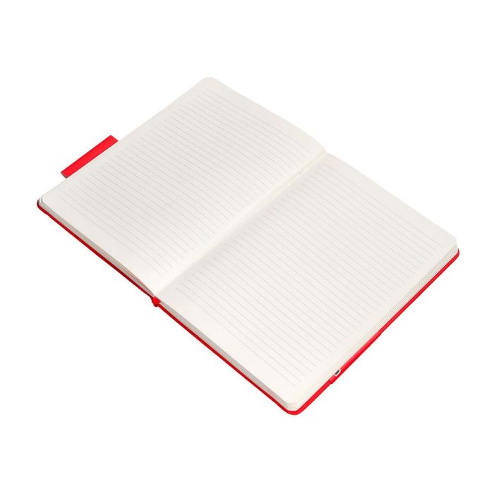 Cuaderno Con Gomilla Antartik Notes Tapa Dura A5 Hojas Rayas Rojo 100 Hojas 80 gr Fsc 8