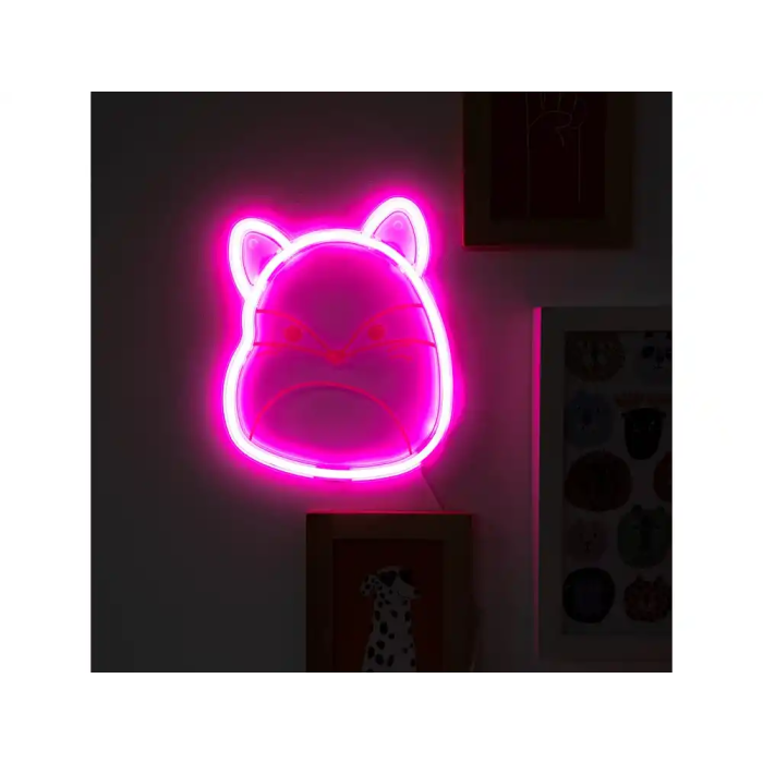 Wondee Lámpara Neón Squishmallow Fifi Zorra Rosa 22cm x 18cm x 2cm 2