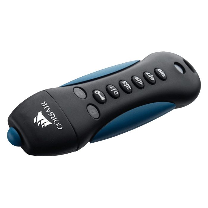 Corsair Padlock 3 64GB USB 3.0 Secure Llavero Retail Negro Azul 1