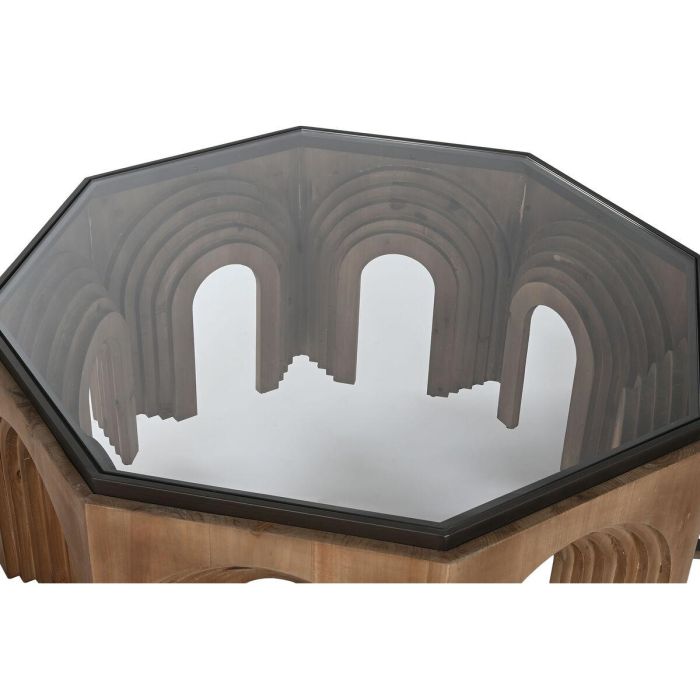 Mesa Centro Moderno DKD Home Decor Marron Negro 99 x 46 x 99 cm 4 Mesa Centro Moderno DKD Home Decor Marron Negro 99 x 46 x 99 cm 4