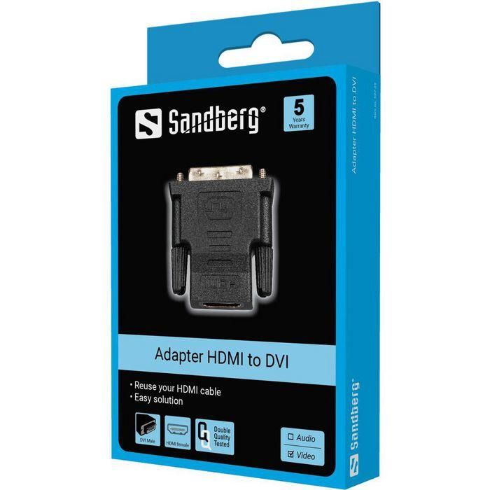 Sandberg Adapter DVI-M - HDMI-F 2 Sandberg Adapter DVI-M - HDMI-F 2