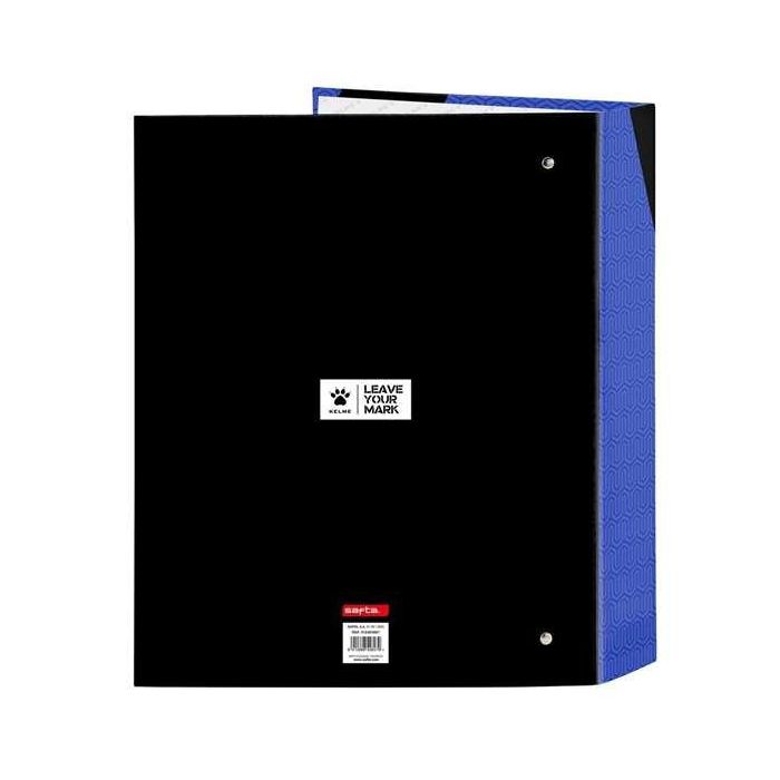 Carpeta de anillas Kelme Royal Azul Negro A4 27 x 33 x 6 cm 1