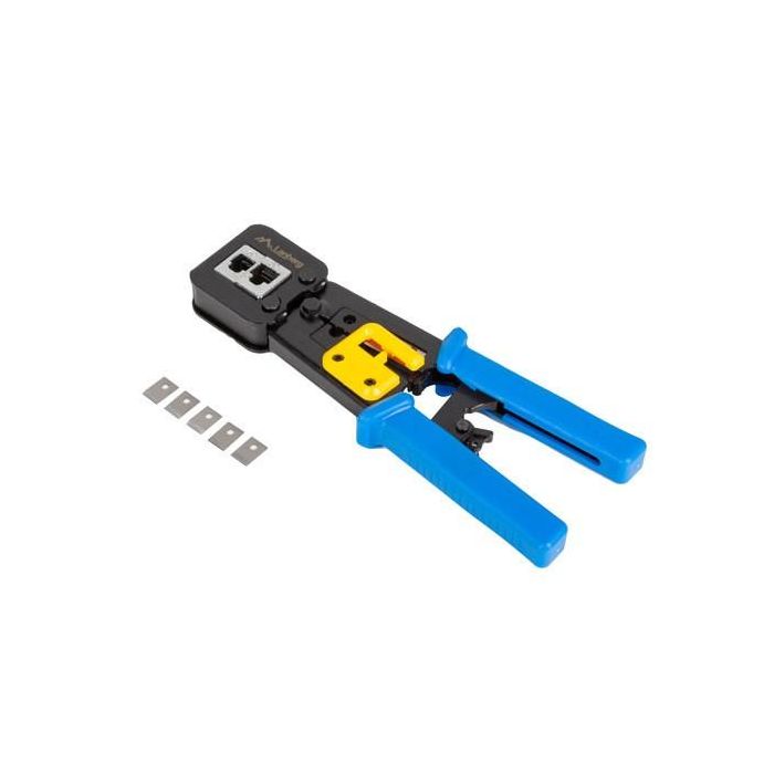 Lanberg Crimpadora Pass Through RJ45 RJ11 Herramienta para Redes y Telecomunicaciones
