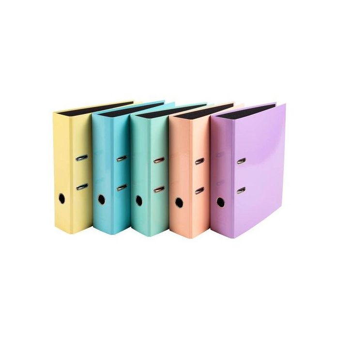 Archivador Palanca Exacompta Prem Touch Aquarel Carton Forrado Rado A4 80Mm Surtido (5 Colores) (Set de 10)