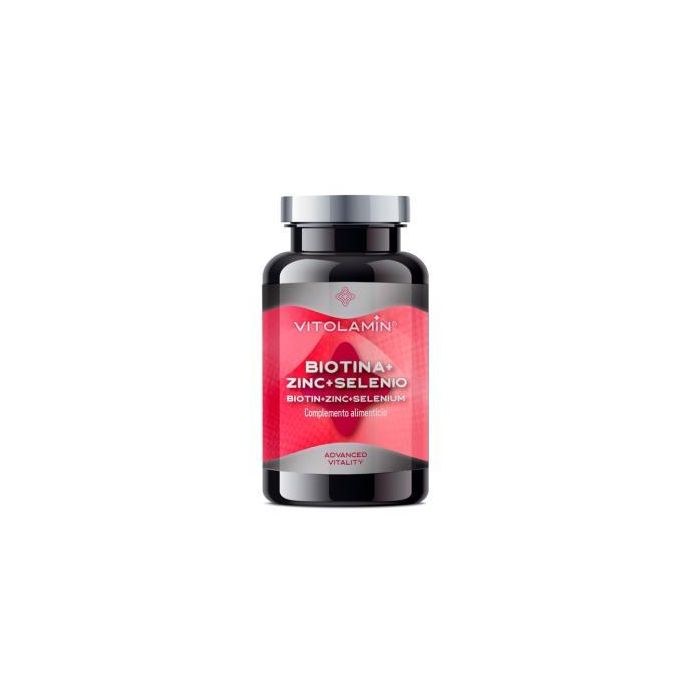 VITOLAMIN Biotina 10000mcg + Zinc + Selenio para Cabello, Piel y Uñas, Protección Celular, 365 Comprimidos