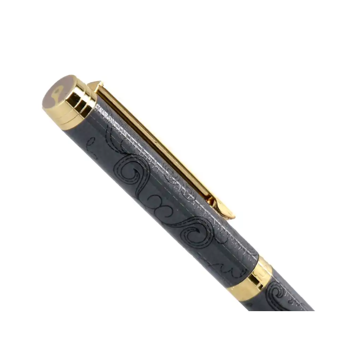 Belius Wild West Bolígrafo Aluminio Negro Dorado Tinta Azul Caja Diseño 8