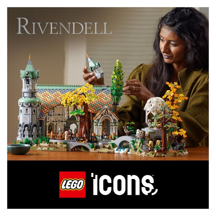 LEGO Icons El Señor de los Anillos: Rivendel 10316 - Juego de Construcción de 6167 Piezas para Adultos