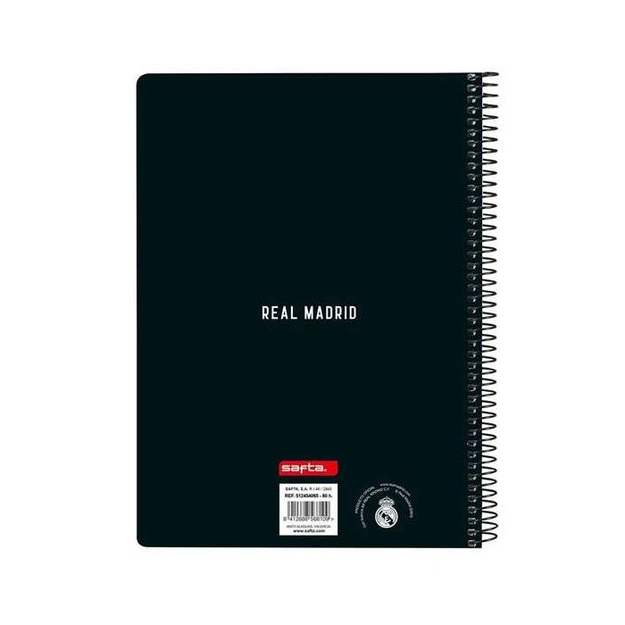 Cuaderno Espiral Safta Cuarto 80 Hojas 60 gr Cuadro 4 mm Tapa Extradura Real Madrid 1 Equipacion 24-25 1 Cuaderno Espiral Safta Cuarto 80 Hojas 60 gr Cuadro 4 mm Tapa Extradura Real Madrid 1 Equipacion 24-25 1