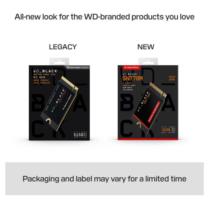 Western Digital WD Black SN770M SSD M.2 2230 1TB PCIe 4.0 NVMe