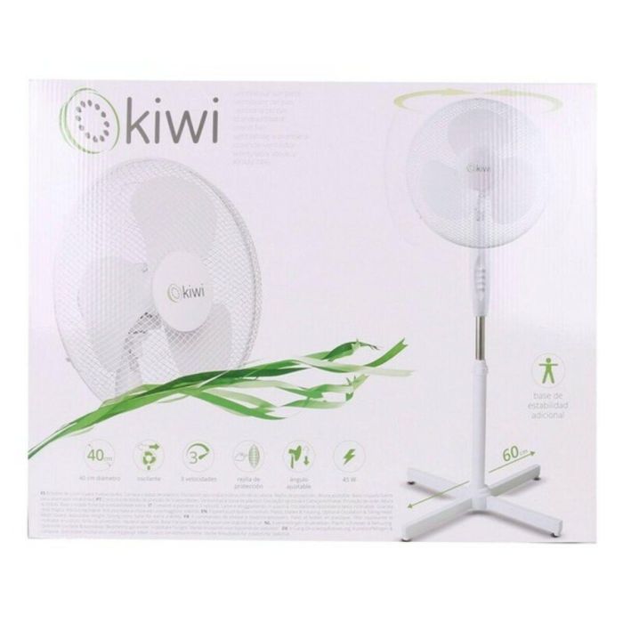 Ventilador de Pie Kiwi Blanco 45 W (Ø 40 cm) 3