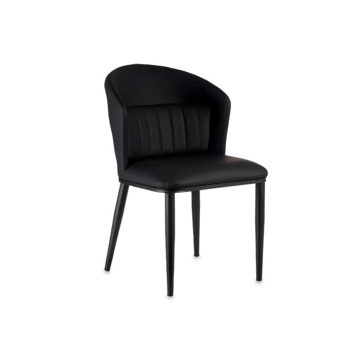 Sillon Negro Respaldo Redondo Con Cojin Giftdecor 51X83CM (2 Unidades) 1 Sillon Negro Respaldo Redondo Con Cojin Giftdecor 51X83CM (2 Unidades) 1