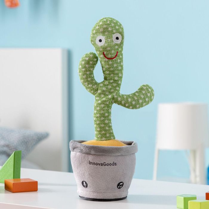 Cactus Bailarín y Parlanchín Recargable con Música y LED Multicolor Cacxi InnovaGoods 3 Cactus Bailarín y Parlanchín Recargable con Música y LED Multicolor Cacxi InnovaGoods 3