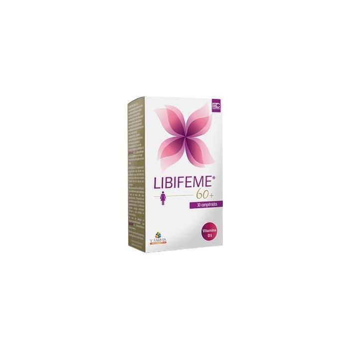 YFARMA Libifeme 60+ Comprimidos para Mujeres Posmenopáusicas, Alivio Molestias Íntimas y Sequedad Vaginal - 30 Comp.