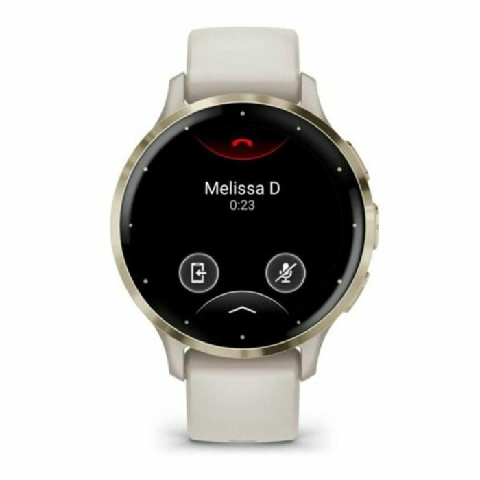 Garmin AAAAL87491 Reloj inteligente con GPS Venu 3S, 30,4 mm (1,2"), acero dorado suave, caja marfil, correa silicona marfil 26