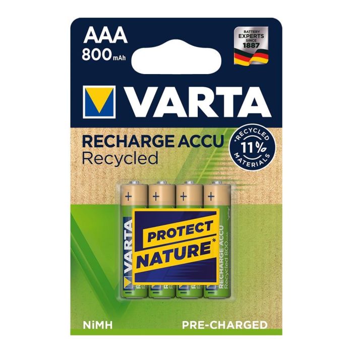 Varta Pila Recargable AAA HR03 800mAh Ni-MH (Blister 4 Unid.) Ø10,5x44,5mm 0 Varta Pila Recargable AAA HR03 800mAh Ni-MH (Blister 4 Unid.) Ø10,5x44,5mm 0