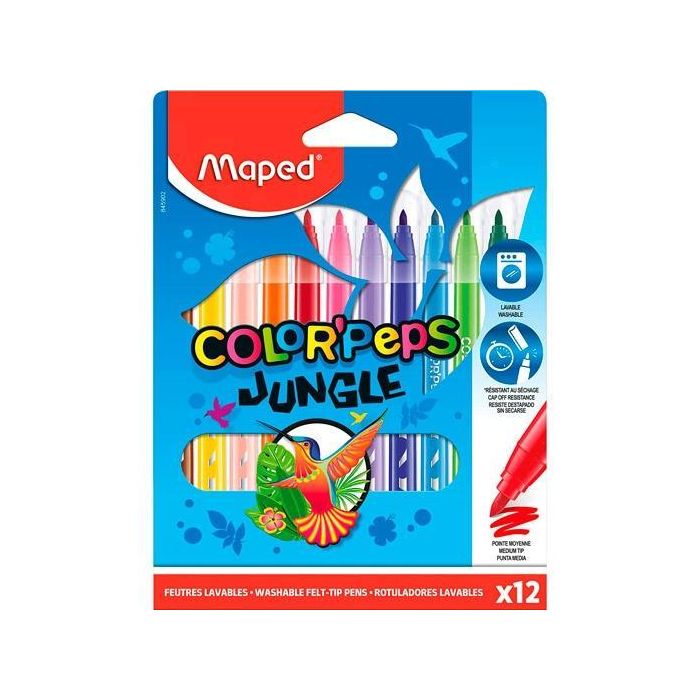 Maped Rotuladores Color´Peps Jungle 2.0 Estuche De 12 C-Surtidos