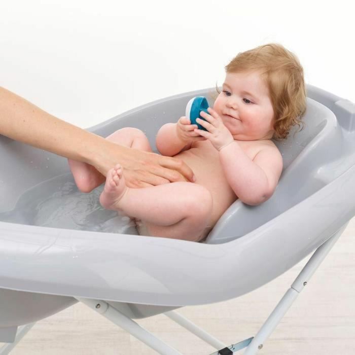 Thermobaby Bañera Lagoon Encanto Gris con Asiento Integrado para Bebé (0-12 meses) 2