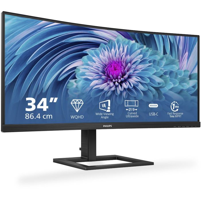 Philips 346E2CUAE Monitor Curvo VA 34" Wide Quad HD+ (3440x1440) 100Hz 4ms HDMI DP USB-C con Power Delivery 1 Philips 346E2CUAE Monitor Curvo VA 34" Wide Quad HD+ (3440x1440) 100Hz 4ms HDMI DP USB-C con Power Delivery 1