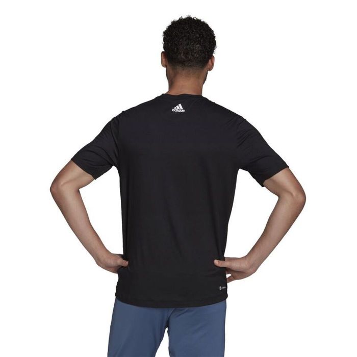 Camiseta de Manga Corta Hombre Adidas Big Badge Negro 43-45