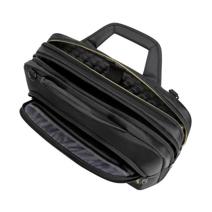 Targus Citygear Maletín Toploader Versátil Negro para Portátil y Tablet 12-14 pulgadas (35,6 cm) con Protección Dome y Asa Acolchada 1