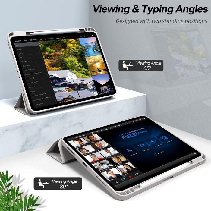 eSTUFF Estuche MIAMI para iPad Pro 12.9 2022/2021 - Cuero PU gris/transparente 2