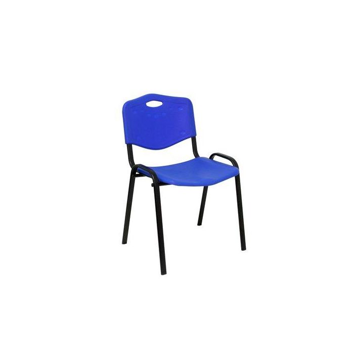 Silla Piqueras Y Crespo Robledo Confidente Ergonomica Apilable Estructura Negra Asiento Y Respaldo Pvc Azul Pack De 2