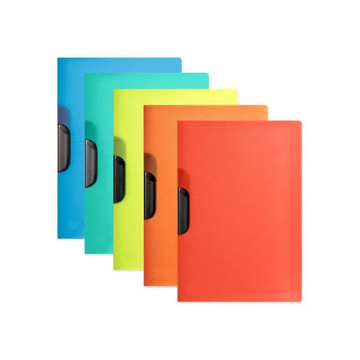 Dosier Clip Oxford/Elba Urban Pp Translucido A4+ Pinza Plastico 30H Surtido (5 Colores) 10 unidades