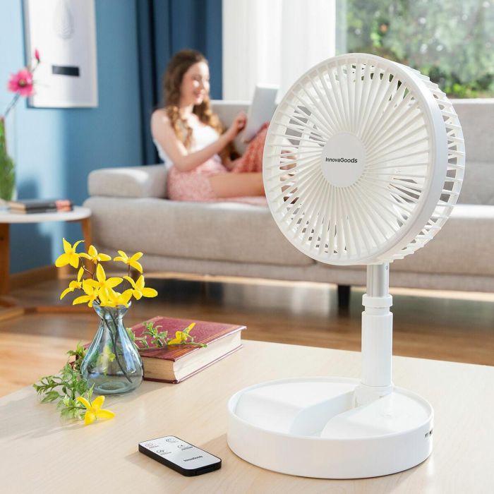 Ventilador Recargable Plegable 3 en 1 Fandle InnovaGoods Ø7,7'' 7200 mAh 3 Ventilador Recargable Plegable 3 en 1 Fandle InnovaGoods Ø7,7'' 7200 mAh 3