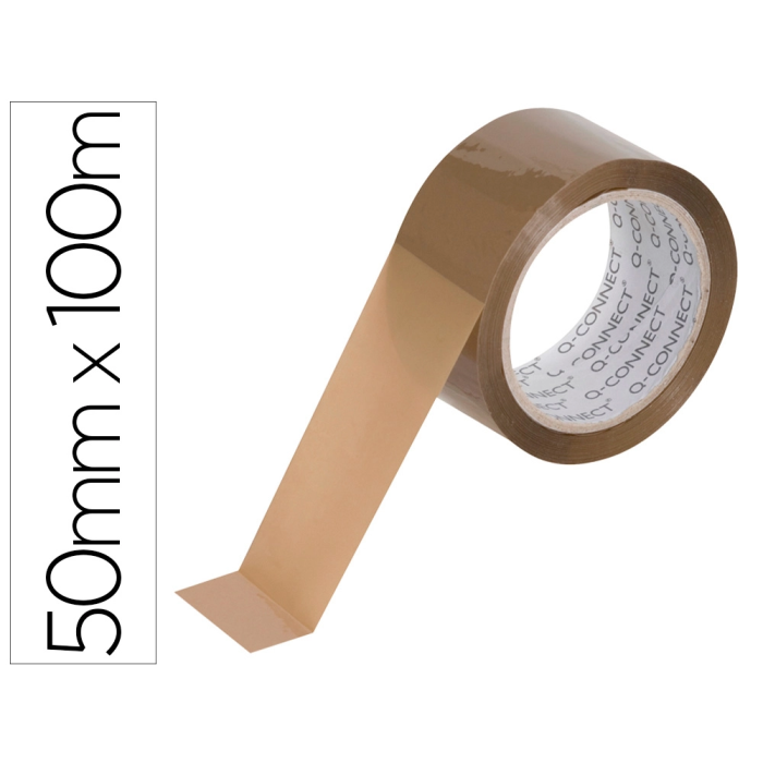 Q-connect Precinto 100 mt x 50 mm Polipropileno Adhesivo para Embalaje Alta Adherencia 0 Q-connect Precinto 100 mt x 50 mm Polipropileno Adhesivo para Embalaje Alta Adherencia 0