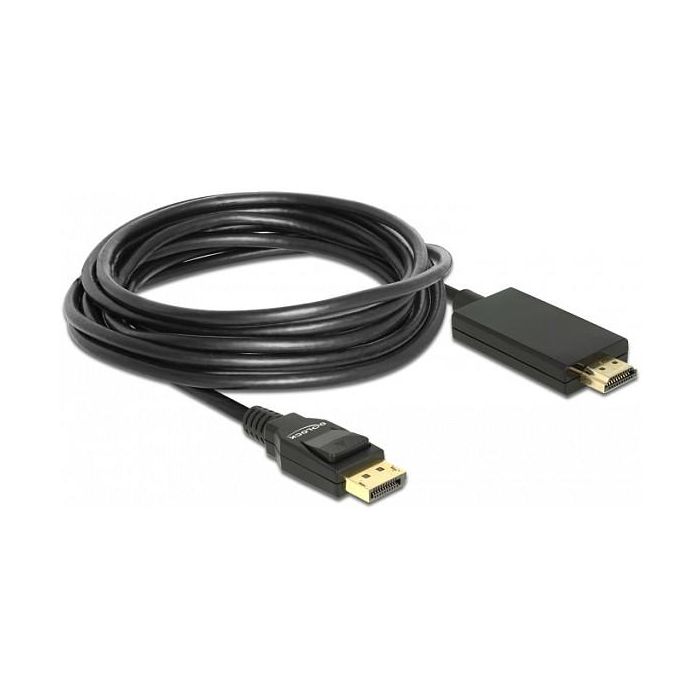 DeLOCK Cable 85319 DisplayPort 1.2 a HDMI Pasivo 5m, Macho a Macho, Negro, Resolución 4K UHD (3840x2160) 1 DeLOCK Cable 85319 DisplayPort 1.2 a HDMI Pasivo 5m, Macho a Macho, Negro, Resolución 4K UHD (3840x2160) 1
