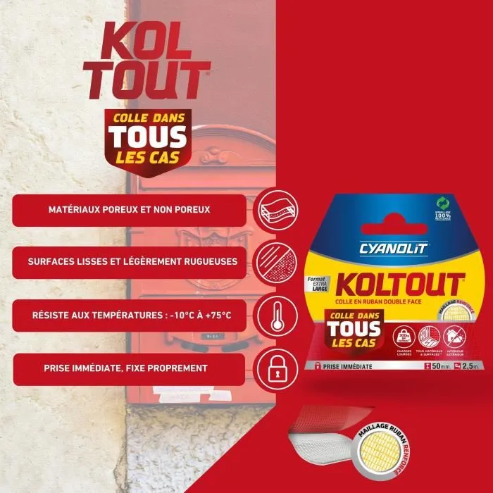 Cyanolit Cinta Koltout XXL Adhesiva Doble Cara 2,5 x 49 mm Alta Adherencia Discreta Resistente 4 Cyanolit Cinta Koltout XXL Adhesiva Doble Cara 2,5 x 49 mm Alta Adherencia Discreta Resistente 4