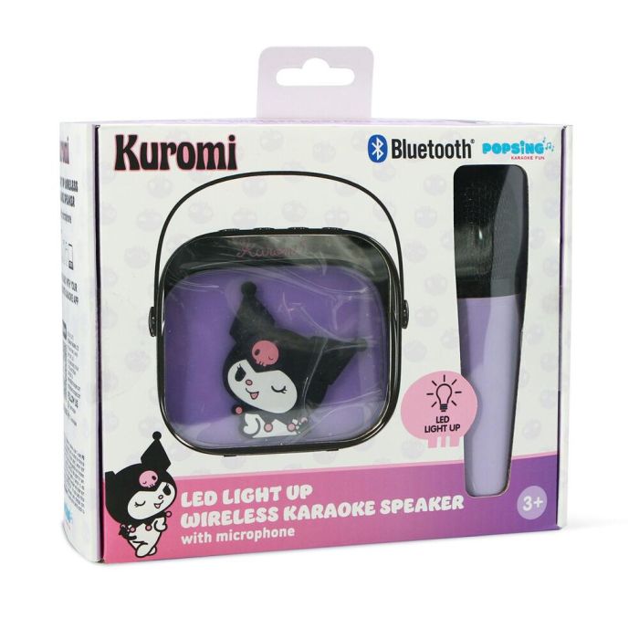 Altavoz y Micro Karaoke LED Kuromi Hello Kitty 10