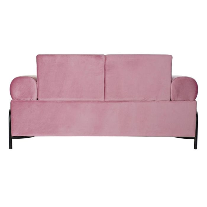 Sofa Moderno DKD Home Decor Rosa Negro 76 x 76 x 154 cm 2