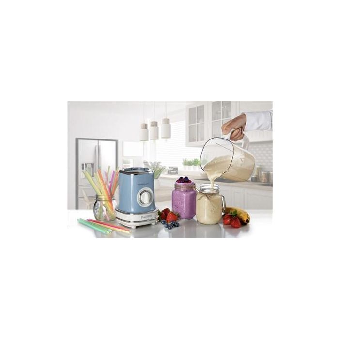 Ariete 568/15 Batidora de Vaso Vintage Azul con Jarra de 1.5L y 6 Cuchillas de Acero Inoxidable 7