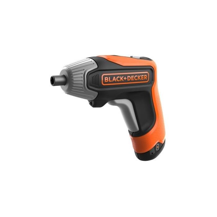 Black&Decker BCF611CK - Atornillador Inalámbrico 3.6V 5.5Nm Pistola con Luz Integrada, Carga Rápida y Estuche