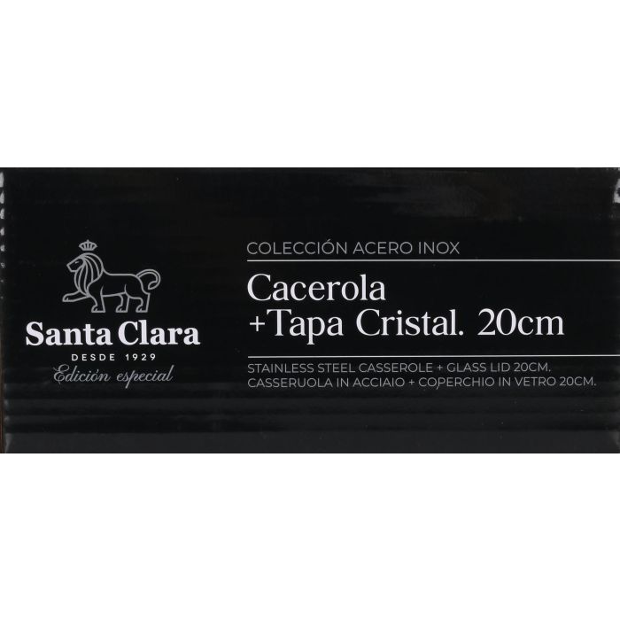 Santa Clara Cacerola con Tapa 20 cm Acero Inoxidable (2 Unidades) 1