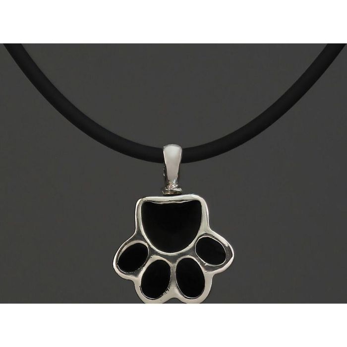 Colgante Mujer Pet Zen 15 X 17 MM Negro Plateado 1