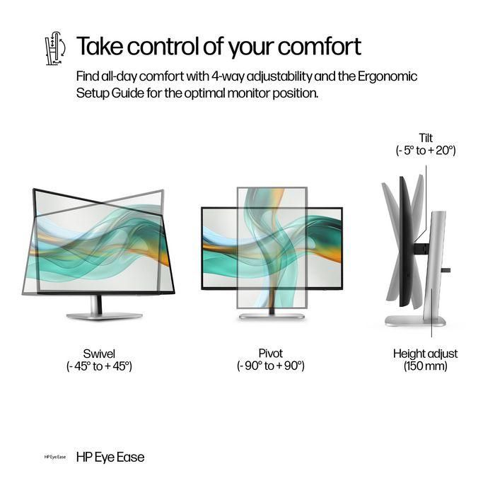 HP 527pu Monitor Series 5 Pro de 27 pulgadas QHD USB-C con 100W PD para hogar y oficina 4 HP 527pu Monitor Series 5 Pro de 27 pulgadas QHD USB-C con 100W PD para hogar y oficina 4