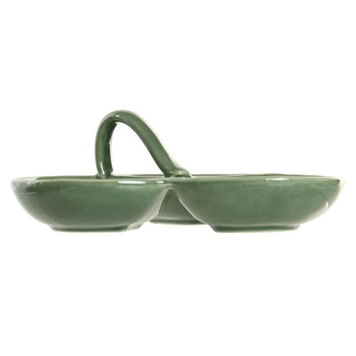 Bol Cottage DKD Home Decor Verde Oscuro 23.5 x 9 x 23.5 cm Set de 3 2